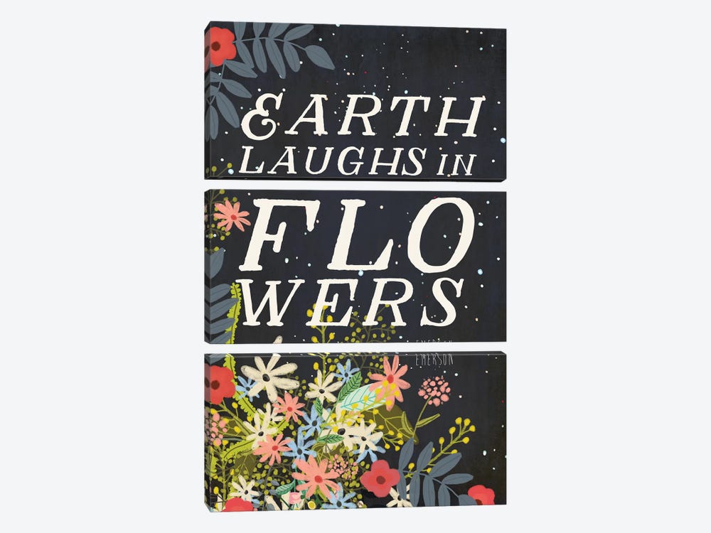 Earth Laughs In Flowers II by Mia Charro 3-piece Canvas Art Print