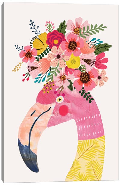 Flamingo Canvas Art Print - Bohemian Instinct
