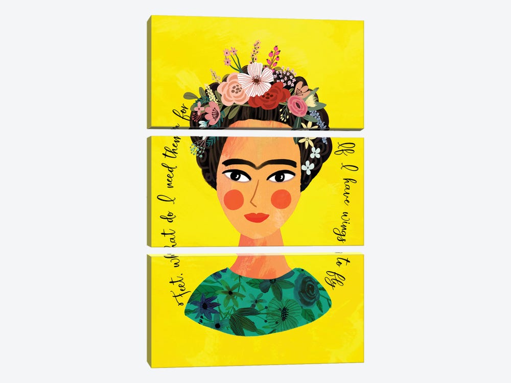 Frida by Mia Charro 3-piece Canvas Art Print