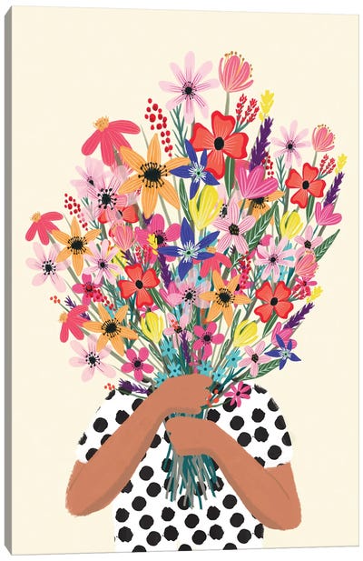Give U Flowers Canvas Art Print - Mia Charro