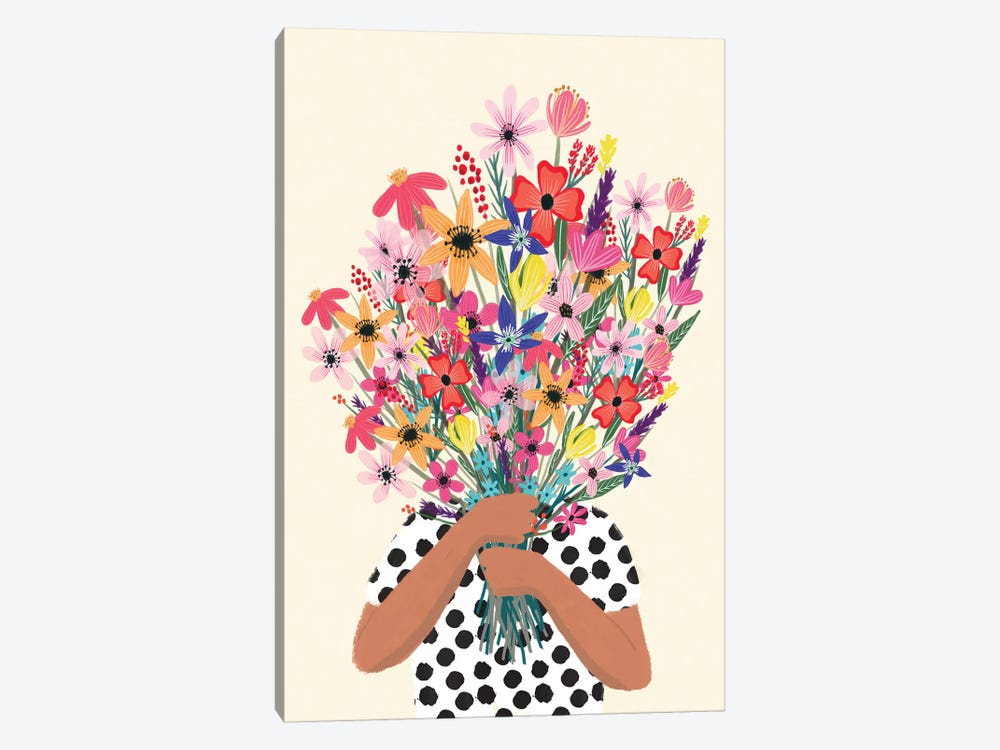Give U Flowers by Mia Charro 1-piece Canvas Art Print