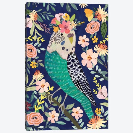 Parakeet Canvas Print #MIO87} by Mia Charro Canvas Artwork
