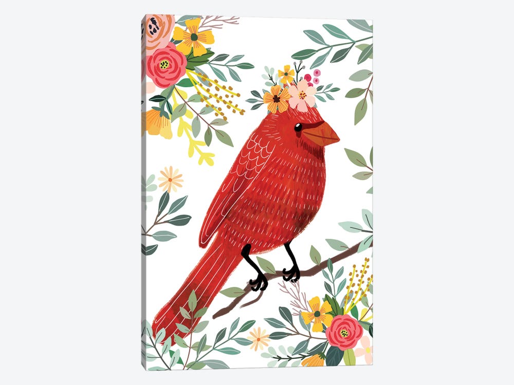 Red Bird by Mia Charro 1-piece Canvas Art