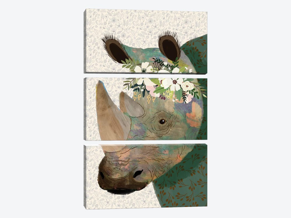 Rhino by Mia Charro 3-piece Art Print