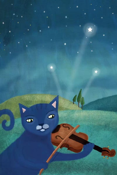 Violins: Cat And Violin by Mia Charro