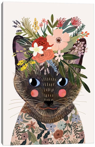 Siamese Canvas Art Print - Siamese Cat Art