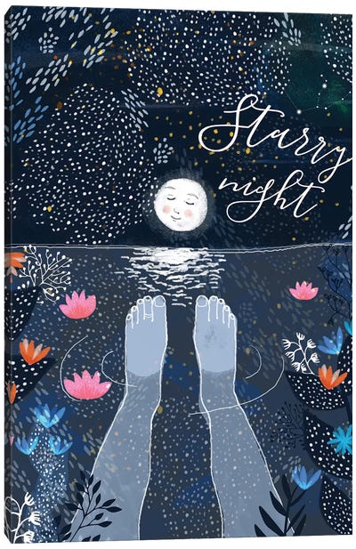 Starry Night Canvas Art Print - Mia Charro