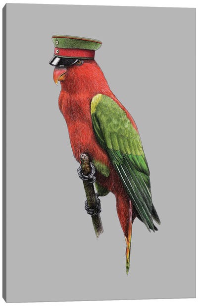 Chattering lory Canvas Art Print - Parrot Art