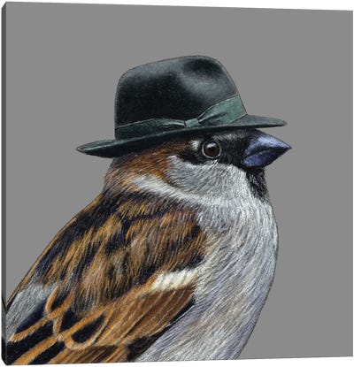 Tree Sparrow IV Canvas Art Print - Mikhail Vedernikov