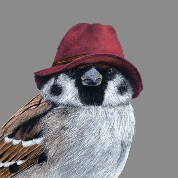 Office Humor: Tree Sparrow XII by Mikhail Vedernikov