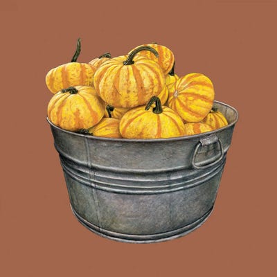 A Basin With Pumpkins by Mikhail Vedernikov art print