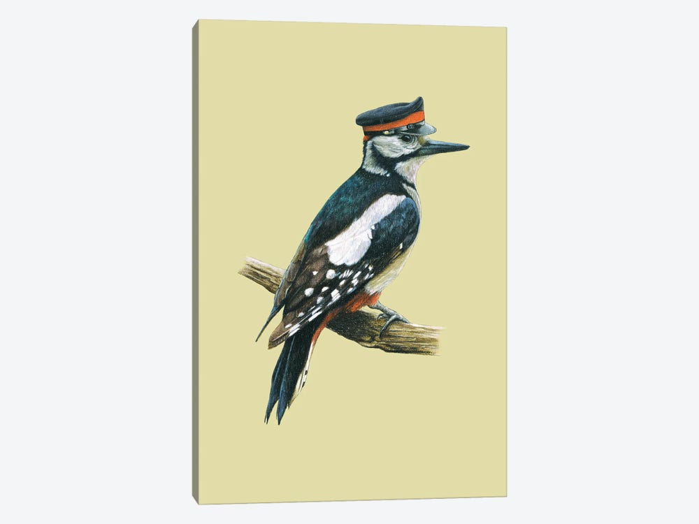 Great Spotted Woodpecker by Mikhail Vedernikov 1-piece Canvas Artwork