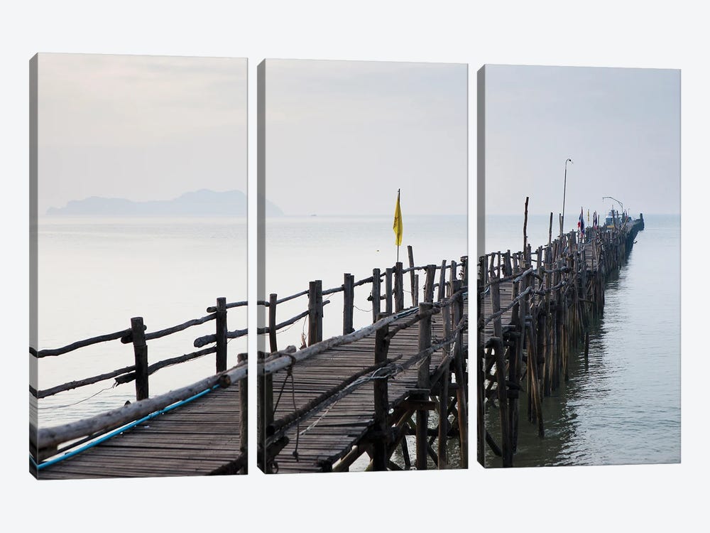 Chumphon, Thailand. Chumphon Is One Of The Main Ports For Backpackers To Depart Via Ferry To Ko Tao And Ko Pha Ngan Islands. by Micah Wright 3-piece Canvas Wall Art