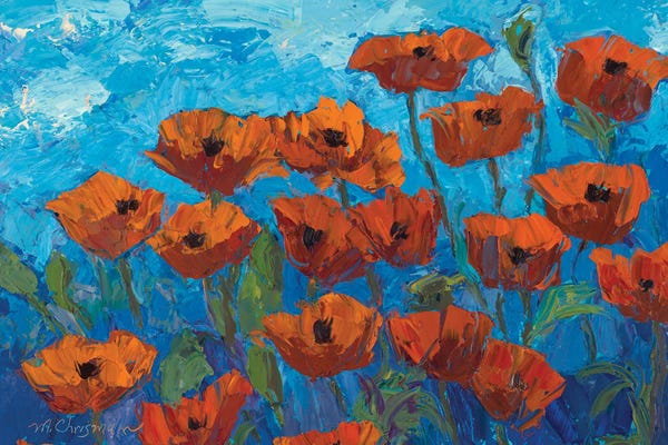 Palette Knife Prints: Summer Day Poppies by Michelle Chrisman