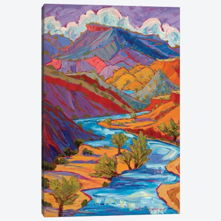 Summer Skys Over Rushing Rivers Canvas Print #MIX16} by Michelle Chrisman Canvas Artwork