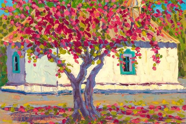 Michelle Chrisman: Apple Blossoms at Santa Cruz Chapel by Michelle Chrisman