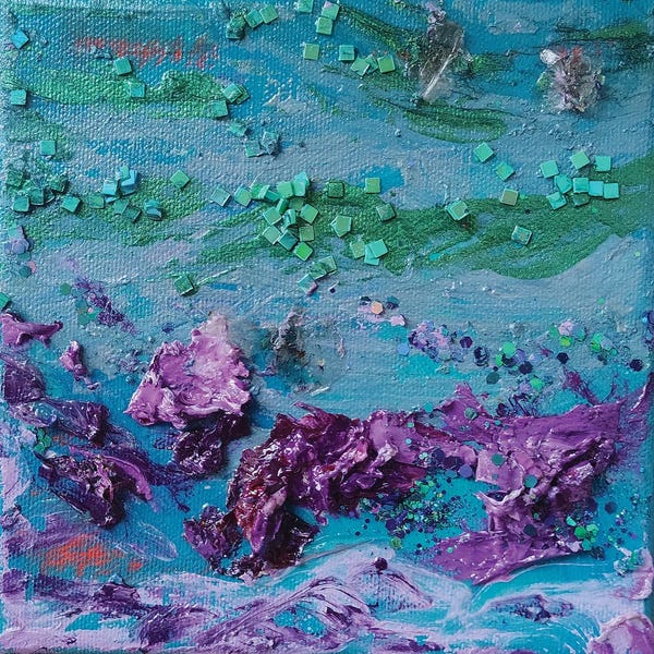 Purple Minerals At Ojo Hot Springs