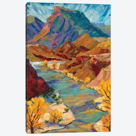 Chama River Patterns In Autumn Canvas Print #MIX4} by Michelle Chrisman Art Print