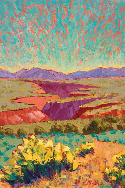 Current Day Impressionism: Full Bloom At Taos Gorge by Michelle Chrisman