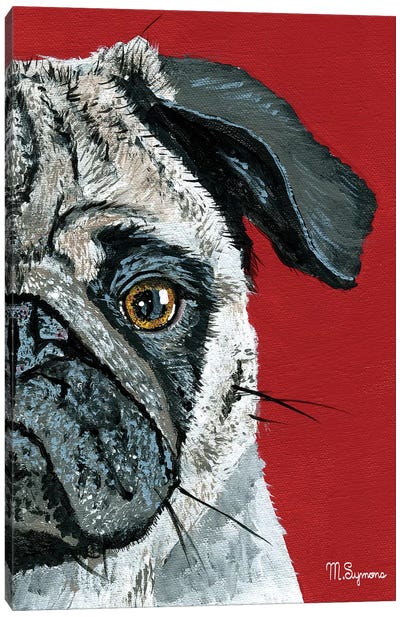 Pug a Boo Canvas Art Print - Pug Art
