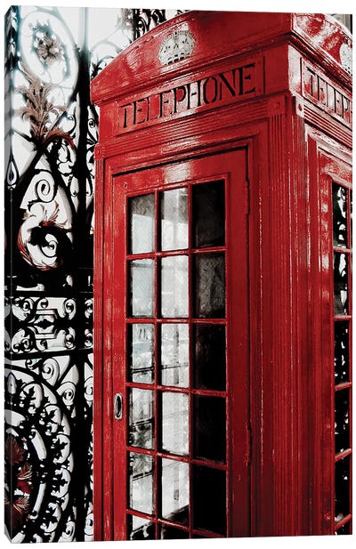 Telephone Box Canvas Art Print - Magda Izzard