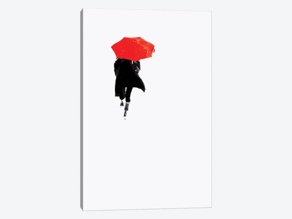 Red Umbrella by Magda Izzard 1-piece Canvas Artwork