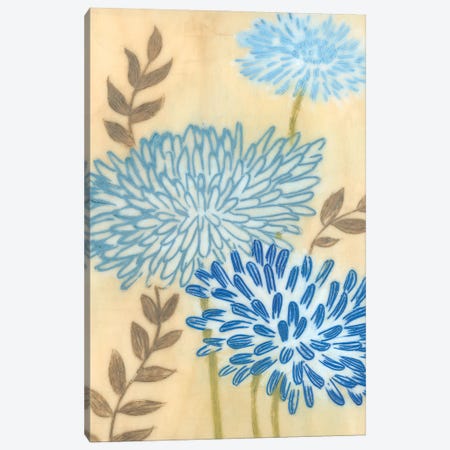 Blue Blooms I Canvas Print #MJA51} by MAJA Canvas Artwork