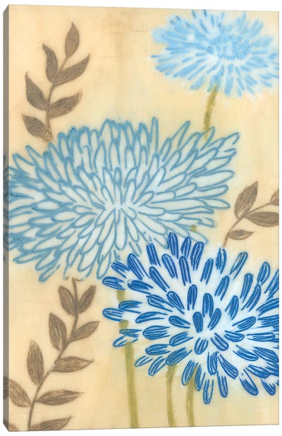 Blue Blooms I Canvas Art Print