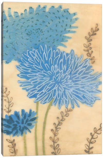 Blue Blooms II Canvas Art Print
