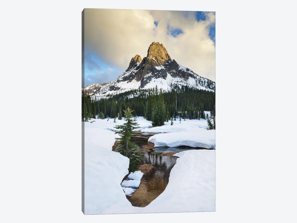 USA, Washington State. Liberty Bell Mountain, Washington Pass, North Cascades. by Alan Majchrowicz 1-piece Canvas Art Print