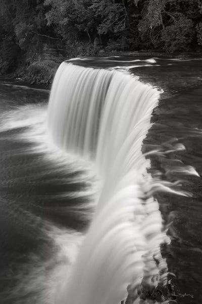Alan Majchrowicz: Tahquamenon Falls Michigan II in Black & White  by Alan Majchrowicz