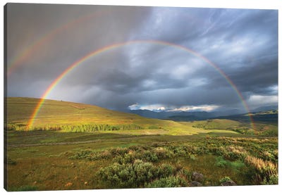 Rainbow Over Methow Valley, North Cascades, Washington State Canvas Art Print - Alan Majchrowicz