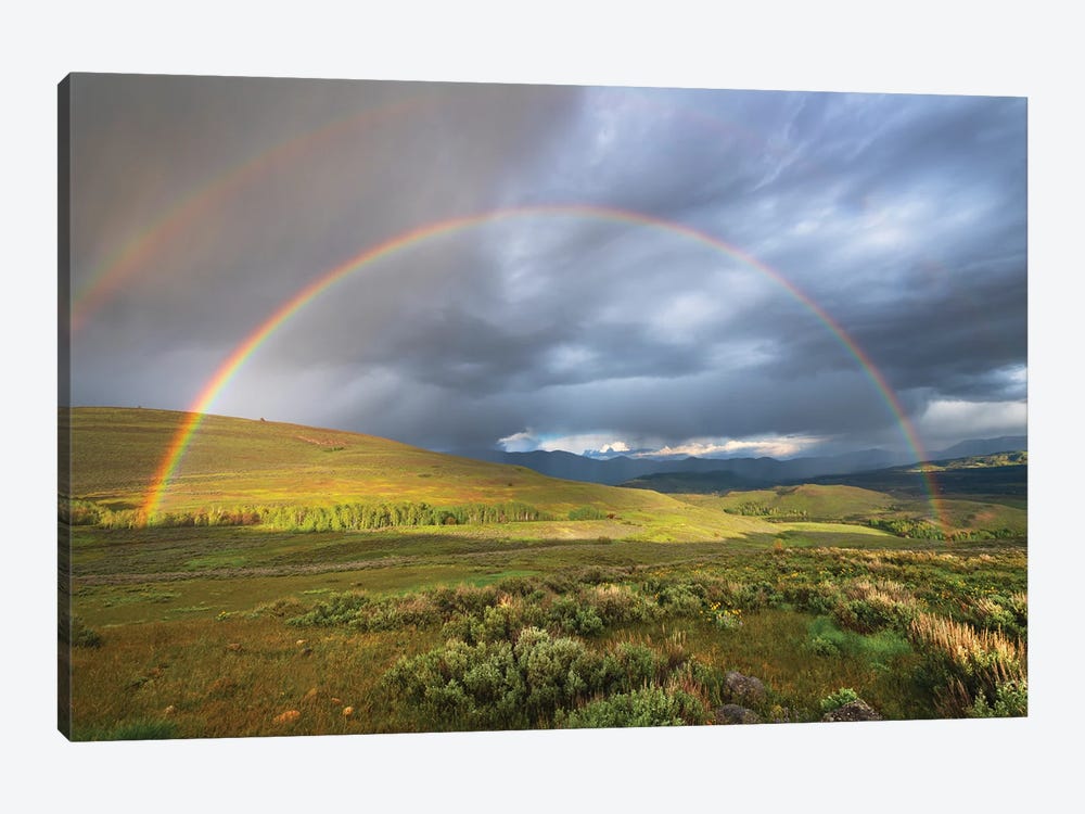 Rainbow Over Methow Valley, North Cascades, Washington State by Alan Majchrowicz 1-piece Canvas Wall Art