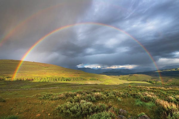 Rainbows: Rainbow Over Methow Valley, North Cascades, Washington State by Alan Majchrowicz
