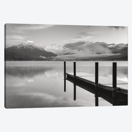 Lake McDonald Dock In Black & White Canvas Print #MJC60} by Alan Majchrowicz Art Print