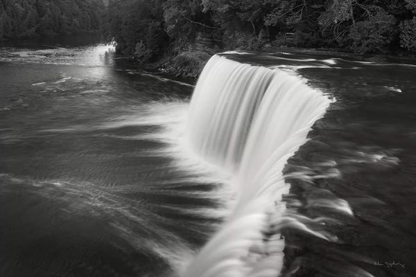 Alan Majchrowicz: Tahquamenon Falls Michigan I in Black & White  by Alan Majchrowicz