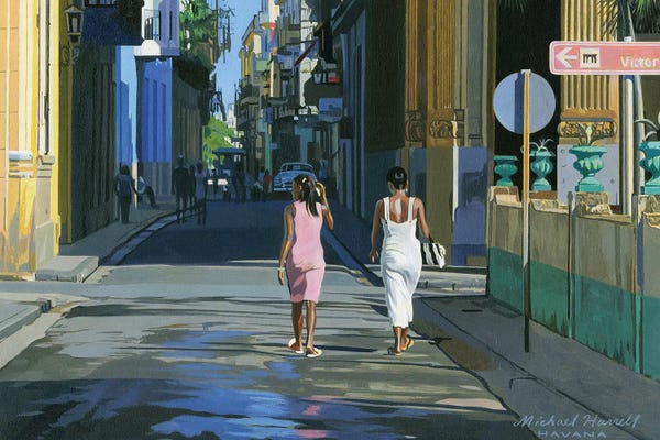 Michael J. Harrell: Old Havana Street by Michael J. Harrell