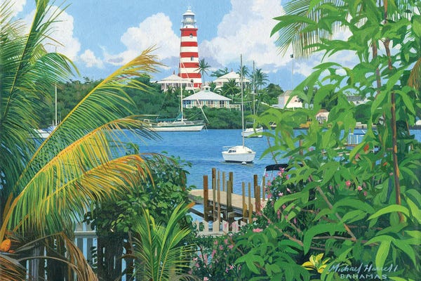 Bahamas: The Lighthouse At Elbow Cay by Michael J. Harrell