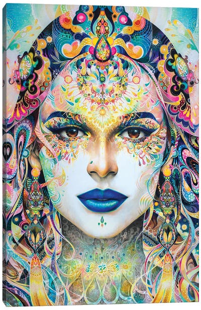 Shakti Canvas Art Print - Large Colorful Accents