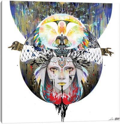 In The Circle V Canvas Art Print - Psychedelic & Trippy Art