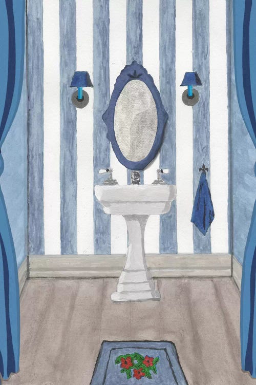 Blue Batroom I by Martin James wall art