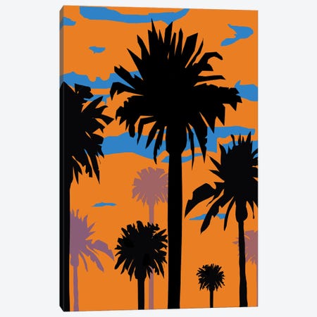 Palm Sunset I Canvas Print #MJM7} by Martin James Canvas Artwork