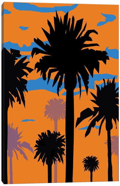 Palm Sunset I Canvas Art Print