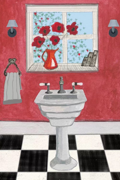 Red Bathroom II