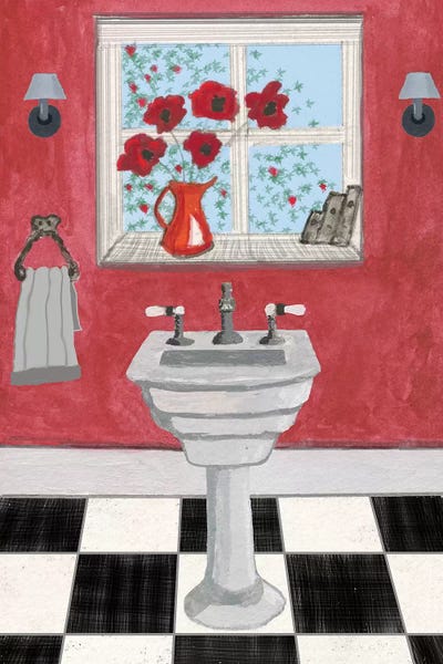 Red Bathroom II