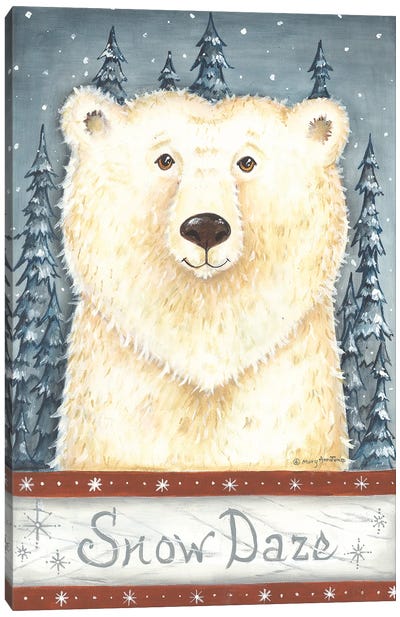 Snow Daze Canvas Art Print - Polar Bear Art