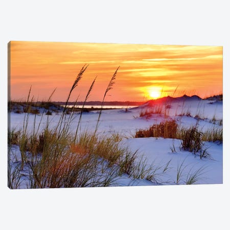 Seashore Sunset Canvas Print #MJO8} by Mike Jones Canvas Print