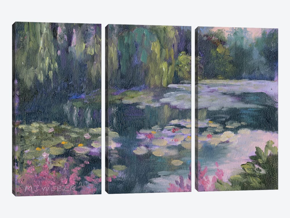 Monet's Garden II by Mary Jean Weber 3-piece Canvas Artwork