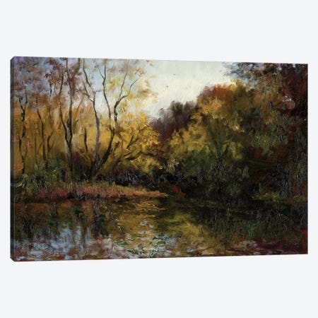 Bend In The River At Morrow Canvas Print #MJW4} by Mary Jean Weber Canvas Print