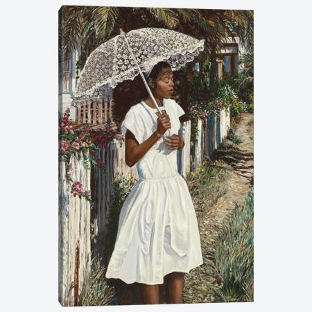 Lace Umbrella Canvas Print #MJY2} by Merryl Jaye Canvas Artwork